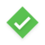 Green diamond check mark icon